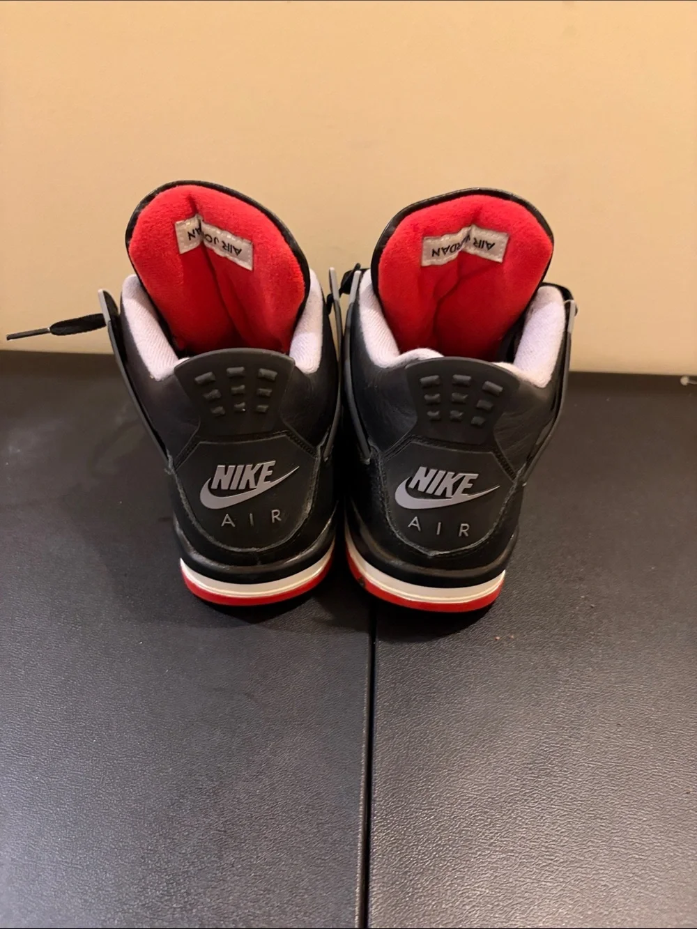 Jordan Black with Red and White Accents Retro Sneakers
